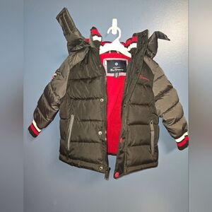 The Original Ben Sherman- Black and Red Puffer Jacket Size 4.